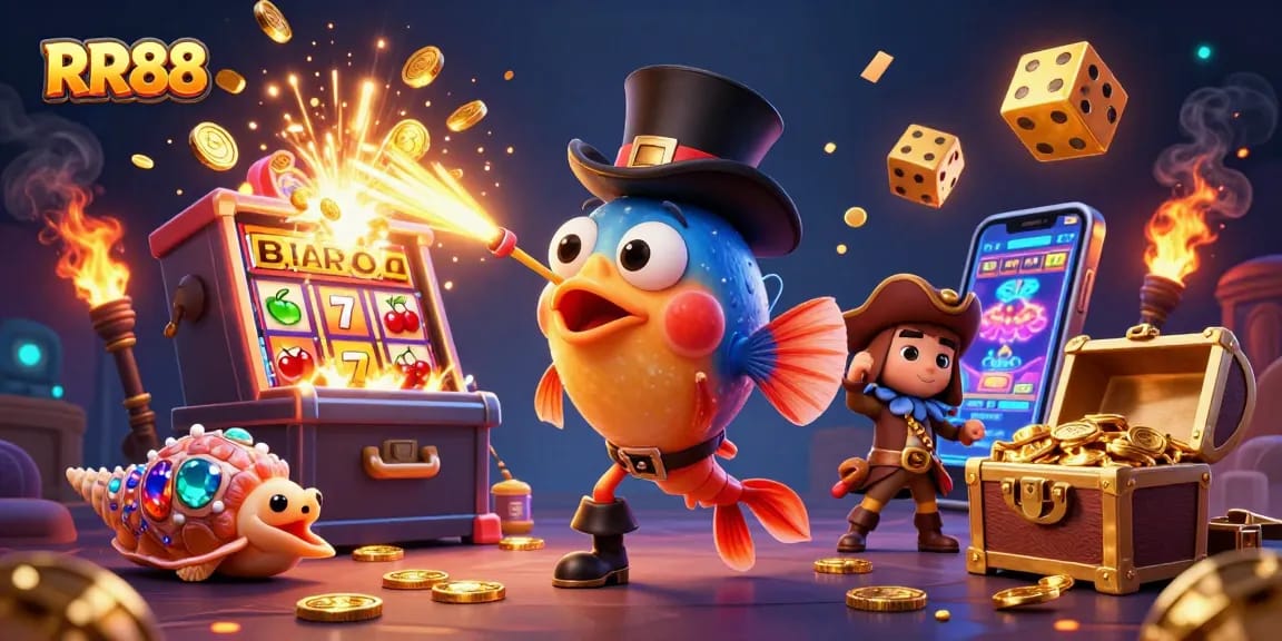 Experience RR88 with lively characters and a jackpot explosion, perfect for online gambling enthusiasts.