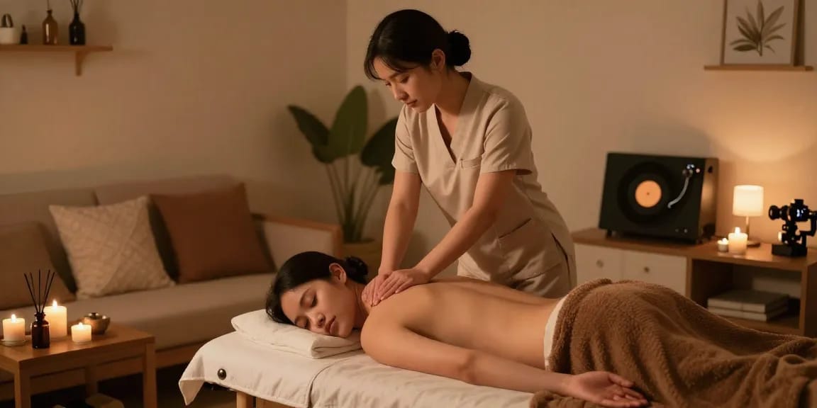 남양주출장마사지 session with professional therapist in serene setting.