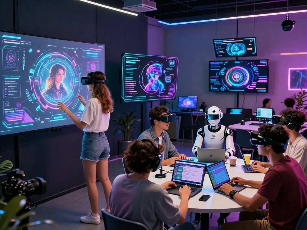 Engaging 18+ ai community exploring AI experiences at a vibrant digital platform.