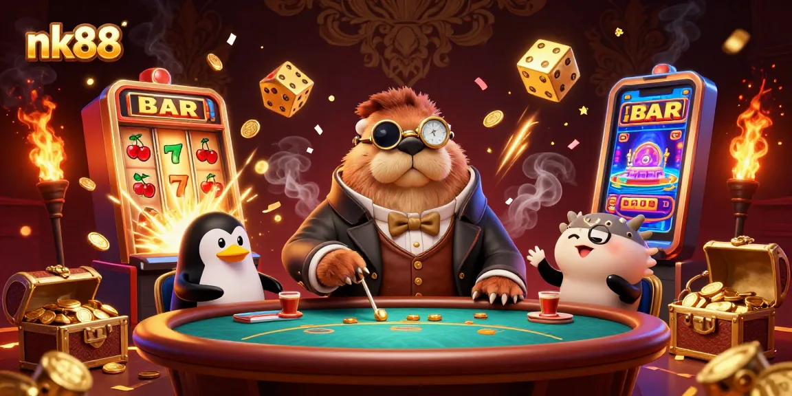 Experience thrilling gameplay at nk88 with a jolly walrus, sophisticated dealer, and bluffing pufferfish.