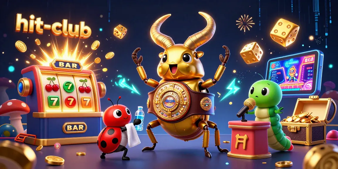 Engage in epic gaming action with hit-club's vibrant slot machine and dynamic characters.
