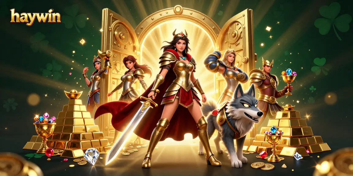 Experience thrilling wins at haywin with a warrior queen and treasure-filled casino magic.