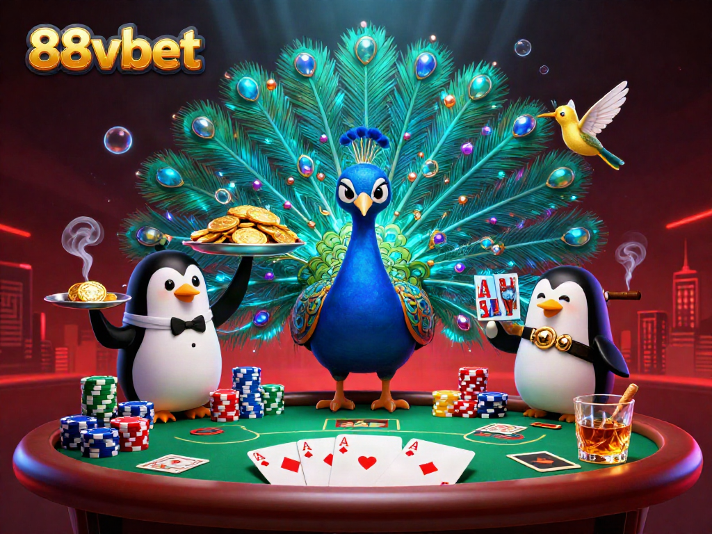 Engage in thrilling 88vbet gameplay with vibrant characters and rich poker elements.