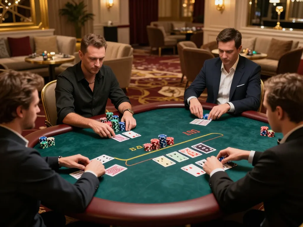 Watch players engage in high-stakes poker at tg88 luxury casino