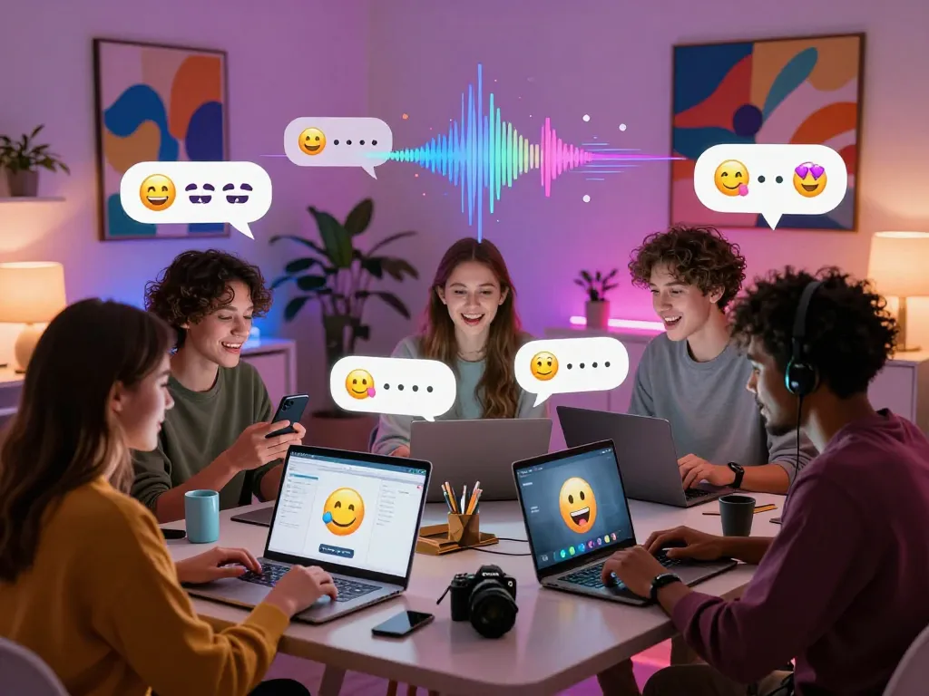 Engaging sexchat digital scene with diverse users connecting through vibrant avatars and animated conversations.