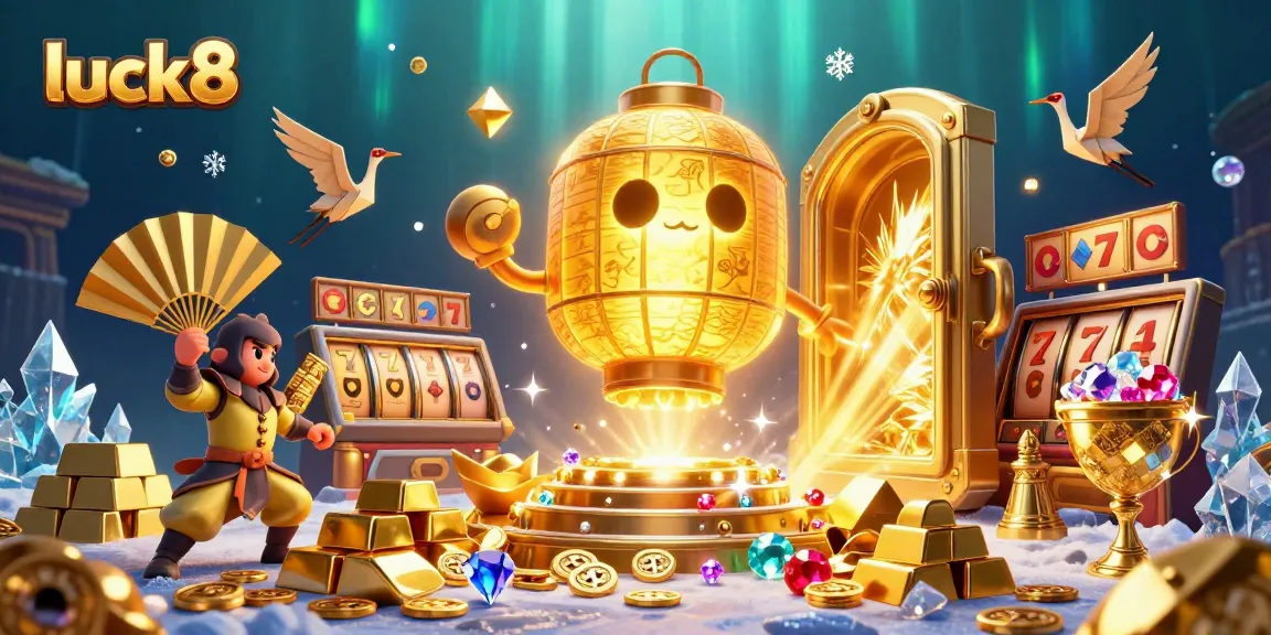 Engage with luck8's exciting slot experience featuring vibrant characters and treasure.