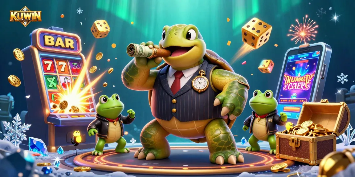 Experience thrilling jackpots with KUWIN's dynamic casino gaming elements, featuring exciting characters and vibrant visuals.