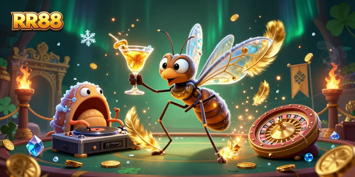 RR88 engages players with a packed 3D casino scene featuring vibrant characters and dynamic gaming elements.