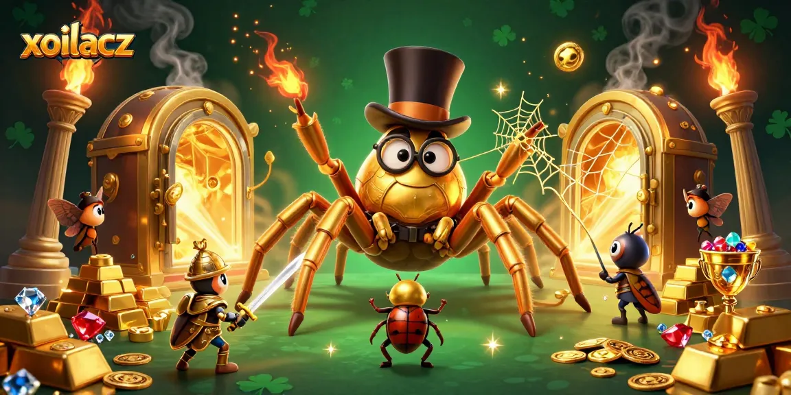 Experience high-stakes action with xoilacz as cartoon characters weave golden threads of fortune in a dynamic casino
