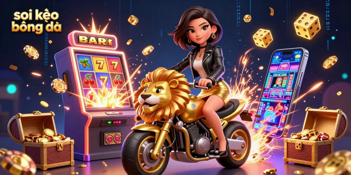 Experience thrilling soi kèo bóng đá action with dynamic casino scene featuring vibrant characters and gambling elements.