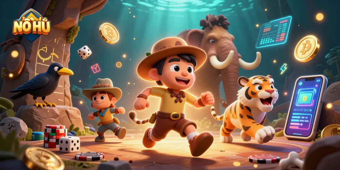 NỔ HŨ delivers thrilling slots experience with prehistoric casino elements and vibrant action.